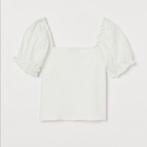 H&M NWT | smocked puffy sleeve top